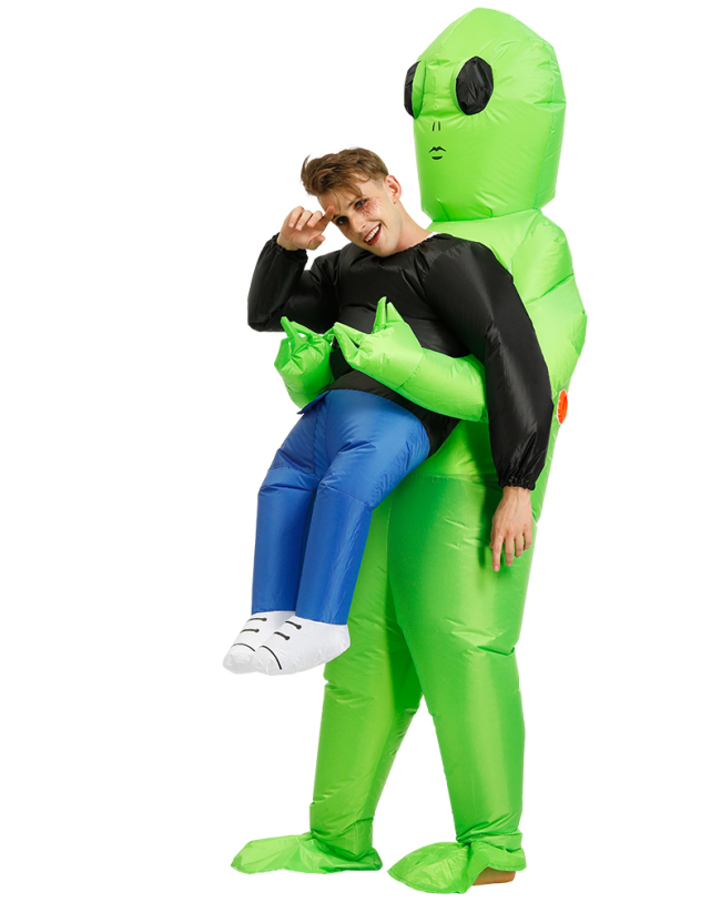 Green Alien Inflatable Costume Party Spooky Costume