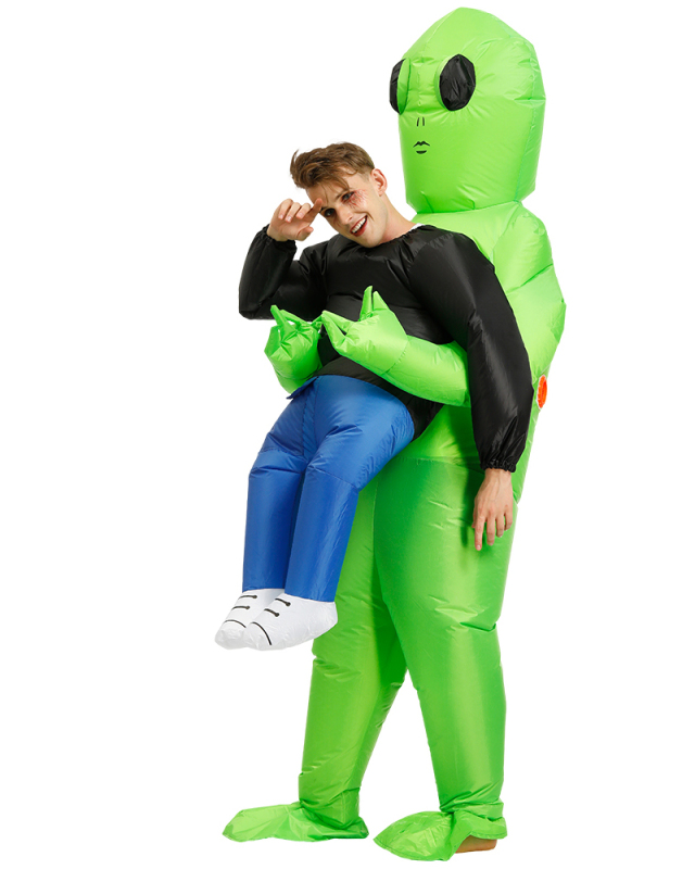 Green Alien Inflatable Costume Party Spooky Costume