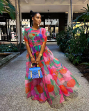 Floral Printed Vacation Long Dress S-XXL