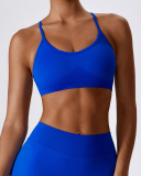 Women Sling Backless Solid Color Sports Bra S-XL