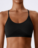 Women Sling Backless Solid Color Sports Bra S-XL