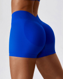 Women High Waist Seamless V Back Outside Wear Yoga Shorts S-XL