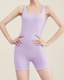 Women U Back Slim Tight Aerial Yoga Romper Red Light Purple Blue S-XL