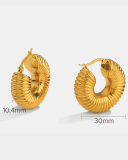 Popular 18k Gold Plated Stainless Steel Hoop Earrings