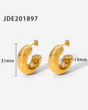 Hot Sale Geometric Premium Retro Earrings French Style Light Luxury Titanium Hollow Stainless Steel Earrings