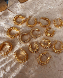 Popular 18k Gold Plated Stainless Steel Hoop Earrings