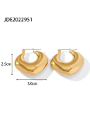 Hot Sale Geometric Premium Retro Earrings French Style Light Luxury Titanium Hollow Stainless Steel Earrings
