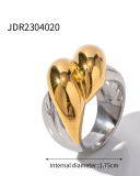 Trend 18K Gold Exaggerated Version Of Stainless Steel Closed Ring Light Luxury High-Grade Jewelry