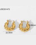 Popular 18k Gold Plated Stainless Steel Hoop Earrings