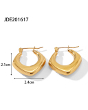 Hot Sale Geometric Premium Retro Earrings French Style Light Luxury Titanium Hollow Stainless Steel Earrings