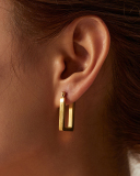 Popular 18k Gold Plated Stainless Steel Hoop Earrings