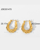 Popular 18k Gold Plated Stainless Steel Hoop Earrings