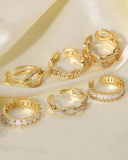 Wholesale Zircon Ring Opening Adjustable Vintage Finger Ring
