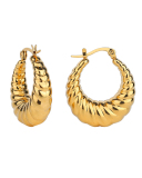 Popular 18k Gold Plated Stainless Steel Hoop Earrings