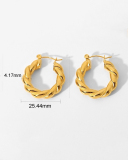 Popular 18k Gold Plated Stainless Steel Hoop Earrings