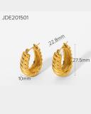 Popular 18k Gold Plated Stainless Steel Hoop Earrings