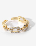 Wholesale Zircon Ring Opening Adjustable Vintage Finger Ring