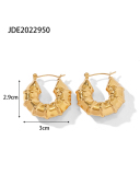 Hot Sale Geometric Premium Retro Earrings French Style Light Luxury Titanium Hollow Stainless Steel Earrings