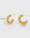 Popular 18k Gold Plated Stainless Steel Hoop Earrings