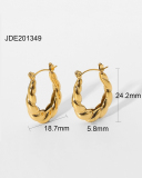 Popular 18k Gold Plated Stainless Steel Hoop Earrings
