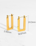 Popular 18k Gold Plated Stainless Steel Hoop Earrings