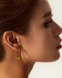 Popular 18k Gold Plated Stainless Steel Hoop Earrings