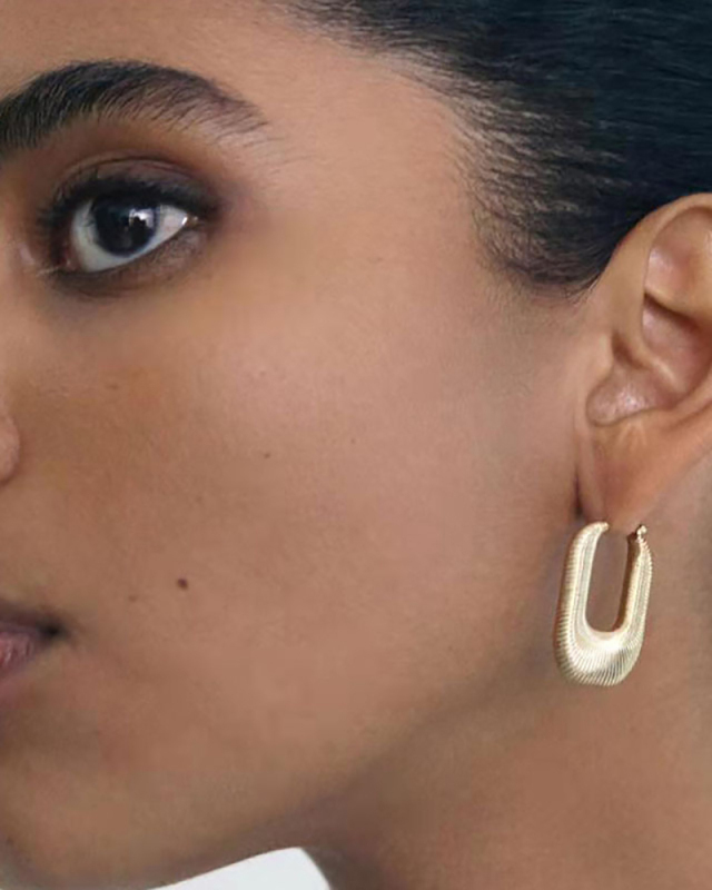 18k Gold Stainless Steel Geometric Earrings Accessories