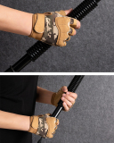 Fitness Gloves Half Finger Outdoor Sports Cycling Training Gloves Anti-Slip Wear Resistant Tactical Military Fan Protective Gloves