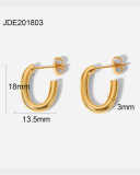 18k Gold Stainless Steel Geometric Earrings Accessories