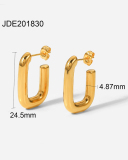 18k Gold Stainless Steel Geometric Earrings Accessories