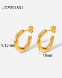 18k Gold Stainless Steel Geometric Earrings Accessories