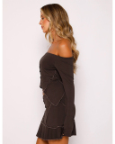 Long Sleeve Women 2 Piece Skirt Set S-XXL