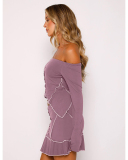 Long Sleeve Women 2 Piece Skirt Set S-XXL
