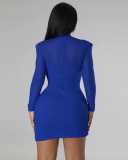 Long Sleeve Wholesale Women Autumn Short Causal Dress S-XXL