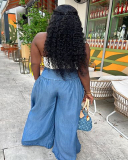 Loose Style Women Fashion Street High Waist Pants S-2XL