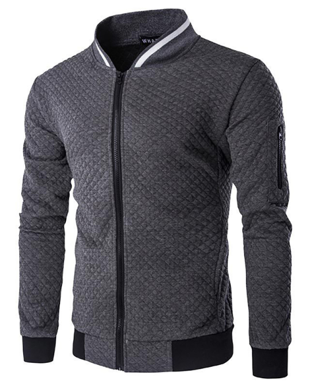 Men's Sports Casual Fashion Long Sleeve Outside Wear Coat White Gray Black Blue Wine Red S-3XL