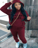 Long Sleeve Women Letter Printed Two Piece Pant Set S-5XL