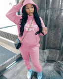 Long Sleeve Women Letter Printed Two Piece Pant Set S-5XL
