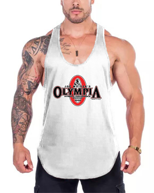 Men's Fitness Mesh Breathable Quickly Dry Training Vest White Yellow Red Gray Green Black Blue M-2XL