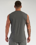 Men's Solid Color Summer V Neck Sports Vest Running Top White Gray Black Army Green Wine Red M-2XL