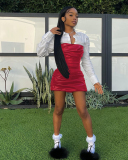 Long Sleeve Punk Style Women Fashion Casual Dress S-XXL