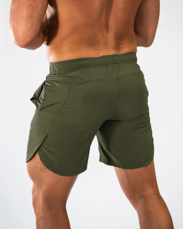 Solid Color New Sports Shorts Men's Running Quick Dry Fitness Basketball Training Mid Shorts Red Gray Black Army Green Navy Blue M-2XL
