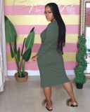 Long Sleeve Women Causal Dress S-XXL