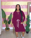 Long Sleeve Women Causal Dress S-XXL
