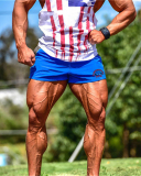 GYM Fitness Men's Summer Thin Sports Shorts Red Green Black Blue M-2XL
