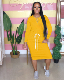 Long Sleeve Women Causal Dress S-XXL