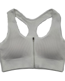 Woman Classy Knit Zipper I-Back Sports Yoga Bra S-L
