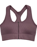 Woman Classy Knit Zipper I-Back Sports Yoga Bra S-L