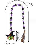 Halloween Wooden Bead Pendant Creative Witch Castle Pendant Ghost Festival Party Decoration