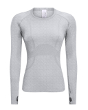 Top Sale Autumn Crew Neck Long Sleeve Sports Yoga Women T-shirt 4-10